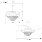 Ventilador de Techo Cristal