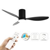 Ventilador de Techo Negro 3 aspas