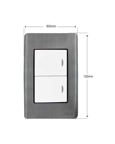PLACA CON 2 INTERRUPTORES ESCALERA