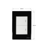 PLACA CON 2 INTERRUPTORES SENCILLOS