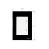PLACA CON 2 INTERRUPTORES ESCALERA