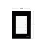 PLACA CON 3 INTERRUPTORES SENCILLOS